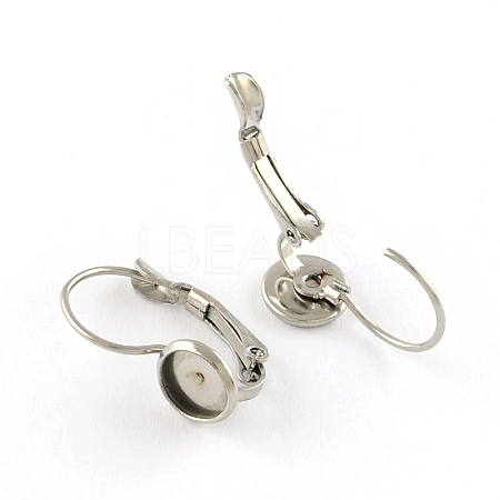 Tarnish Resistant Smooth Surface 304 Stainless Steel Leverback Earring Findings X-STAS-R065-63-1