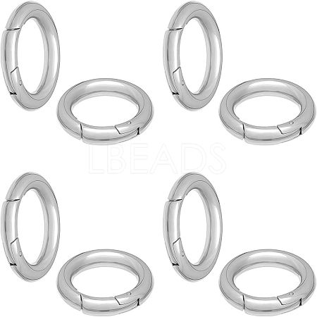 Unicraftale Ring Smooth 304 Stainless Steel Spring Gate Rings STAS-UN0007-25P-1