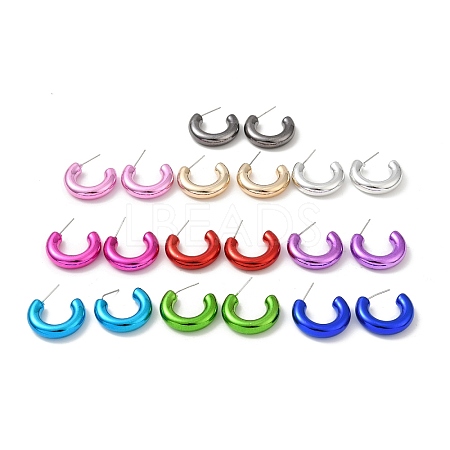 Ring Acrylic Stud Earrings EJEW-P251-36-1