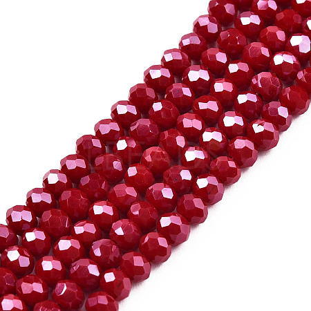 Electroplate Glass Beads Strands EGLA-A034-P1mm-A22-1