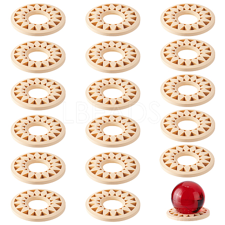 Wooden Crystal Sphere Display Stands WOOD-UN0001-18B-1