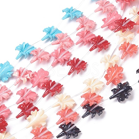 Synthetic Coral Beads Strands CORA-I022-D-1