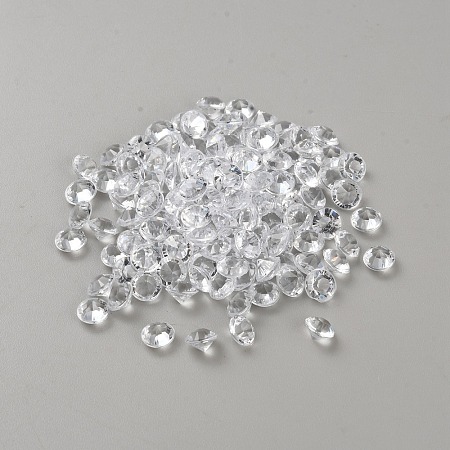 Acrylic Rhinestone Pointed Back Cabochons GACR-WH20001-03C-02-1