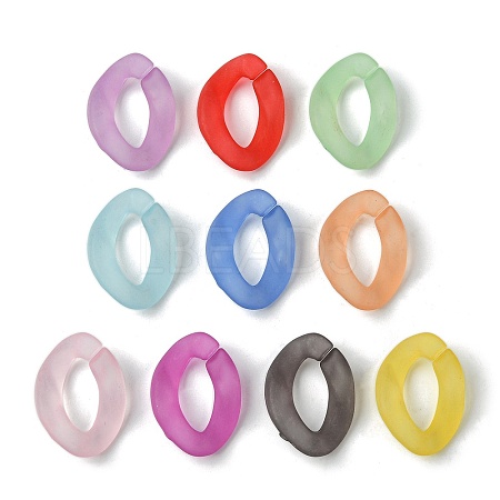 Transparent Frosted Acrylic Linking Rings OACR-B017-03B-1
