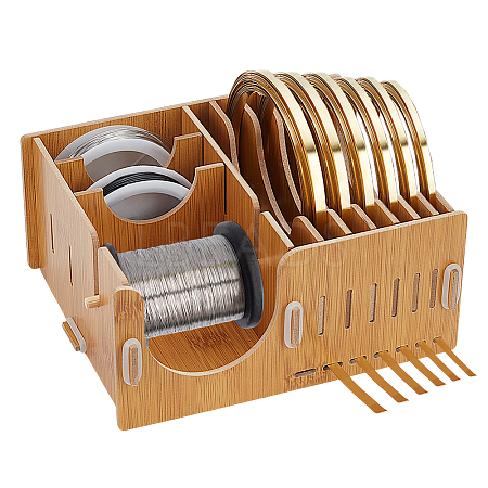 DIY Wooden Copper Foil Tape Dispenser AJEW-WH0270-375B-1