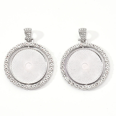 Alloy Pendant Cabochon Settings PALLOY-S107-005P-RS-1