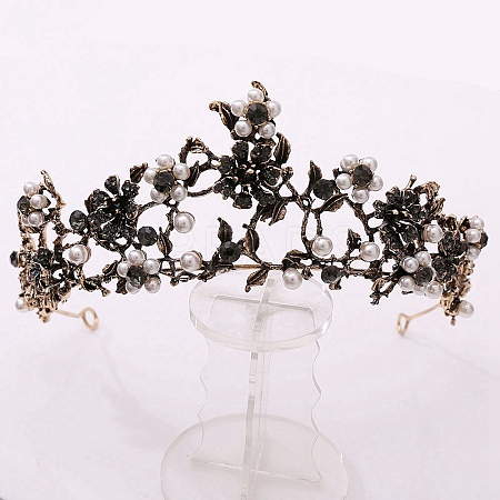 Baroque Rhinestone Pearl Wedding Crown PW-WG88593-02-1