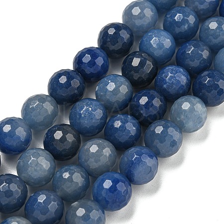 Dyed & Heated Natural Blue Aventurine Beads Strands G-E571-A10-03-1