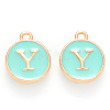 Golden Plated Alloy Enamel Charms ENAM-S118-05Y-1