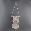 Cotton Cord Macrame Woven Wall Hanging HJEW-C010-12-3