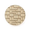Texture Theme Roung Brass Stamp Head LS-AJEW-M036-06F-G-2