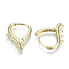 Brass Huggie Hoop Earring KK-N227-60-NF-3