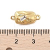 Brass Micro Pave Clear Cubic Zirconia Box Clasps KK-C075-15G-3