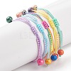 5Pcs 5Pcs Natural Wood Round Braided Bead Bracelets Set BJEW-JB08807-6