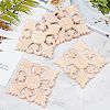 Natural Solid Wood Carved Onlay Applique Craft WOOD-WH0101-70-6