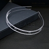 Transparent Plastic Hair Band Findings PW-WG09707-02-1