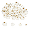 GOMAKERER 20Pcs 4 Style Round S925 Sterling Silver Beads STER-GO0001-20-1