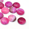 Dyed Natural Striped Agate/Banded Agate Cabochons X-G-R348-14mm-01-1