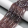 Transparent Electroplate Glass Beads Strands EGLA-A039-T2mm-A05-4