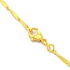 Brass Bar Link Chain Necklaces Making with Clasp KK-L209-034B-G-3