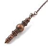 Brass Dowsing Pendulum Big Pointed Pendants KK-H491-08-3