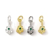 Brass Micro Pave Cubic Zirconia Peg Bails Pendants KK-K277-11-1