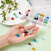 50Pcs 10 Colors Cat Eye European Beads G-CW0001-02-4