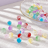 ARRICRAFT 60Pcs 6 Colors Transparent Crackle Acrylic Beads CACR-AR0001-01-5