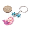 Mermaid Opaque Resin Pendant Keychain KEYC-JKC00624-03-3