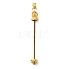 Heart Shape Brass Screw Peg Bails KK-NH0008-05AG-1