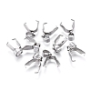 Tarnish Resistant 304 Stainless Steel Ice Pick Pinch Bails X-STAS-Q182-01-5