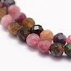 Natural Multicolor Tourmaline Beads Strands G-F460-31-4