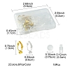 12Pcs 2 Color Brass Clip-on Earring Converters Findings KK-FS0001-31-4