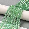 Transparent Electroplate Glass Beads Strands EGLA-A039-T2mm-B24-4