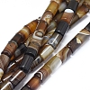 Natural Banded Agate/Striped Agate Beads Strands G-D0005-46-1