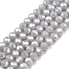 Electroplate Glass Beads Strands EGLA-A044-P3mm-A19-1