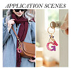 Alloy Resin Butterfly Keychains KEYC-TADJ0002-02G-G-7