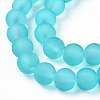 Baking Paint Transparent Glass Bead Strands GLAA-S031-8mm-18-3