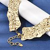316L Surgical Stainless Steel Textured Link Chain Choker Necklaces SA-CBAB122-06G-2