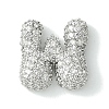 Rack Plating Brass Clear Cubic Zirconia Pendants KK-S378-01P-W-1