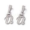 Eco-Friendly Brass Micro Pave Cubic Zirconia Pendants KK-K265-01P-U-1