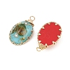 Brass Resin Pendants RE-CBA591C-01G-2