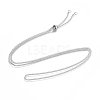 Adjustable 201 Stainless Steel Slider Necklaces NJEW-L156-001P-1