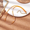 Bohemian Style Natural Sunstone Beaded Necklaces NJEW-JN04658-03-3