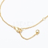 Brass Micro Pave Clear Cubic Zirconia Pendant Necklaces NJEW-J059-01A-4