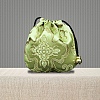 Chinese Style Brocade Drawstring Gift Blessing Bags PW-WG90644-04-1