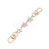 Alloy Enamel Flower Link Purse Strap Extenders FIND-JF00098-1