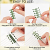 18Pcs 9 Colors 5-Ring Plastic Loose Leaf Book Binder Hinged Rings FIND-CP0002-34-6