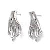Brass Stud Earring Findings KK-E107-10P-1