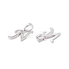 Rack Plating Eco-Friendly Brass Letter Pendants KK-K265-02P-N-2